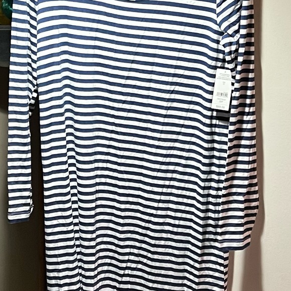 Lord and Taylor Maxi Dress, size sm, blue stripes BNWT - Picture 2 of 4